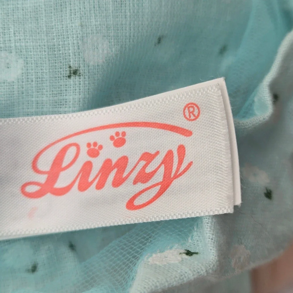 2 Linzy Toys Plush Rag Doll 1 Blue Floral Dress‎ 1 Pink Dress w/ Green Star Cape